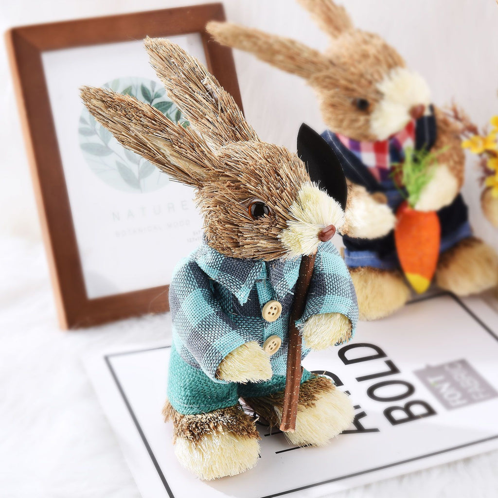 Cattail Eco Friendly Bright Colors Lifelike Durable Easter Bunny Figurine