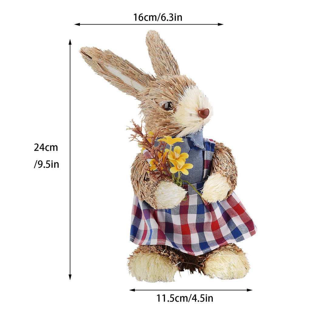 Cattail Eco Friendly Bright Colors Lifelike Durable Easter Bunny Figurine