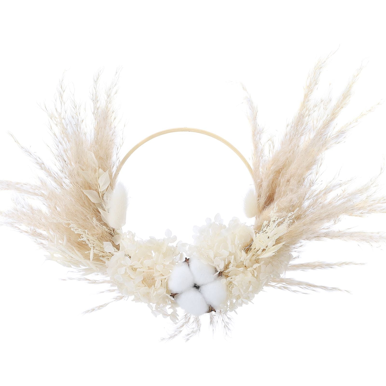 Pampas Grass Wreath Lovely Fluffy Full Wall Wreaths for Living Room Bedroom Study