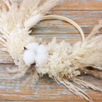 Pampas Grass Wreath Lovely Fluffy Full Wall Wreaths for Living Room Bedroom Study