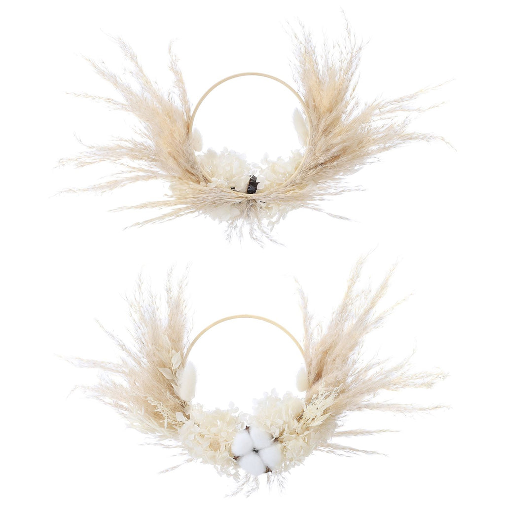 Pampas Grass Wreath Lovely Fluffy Full Wall Wreaths for Living Room Bedroom Study