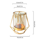 16x14cm Vase Gold Decorative Clear Glass Rugged Flower Vase For Wedding Arty