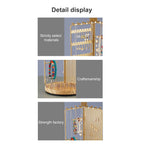 3 in 1 Jewelry Stand Display Multi Tiers Wooden Swivel Base Jewelry Display Holder for Necklace Gold