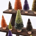 21pcs Artificial Christmas Trees Set Decoration Sisal Wood False Christmas Trees Kit