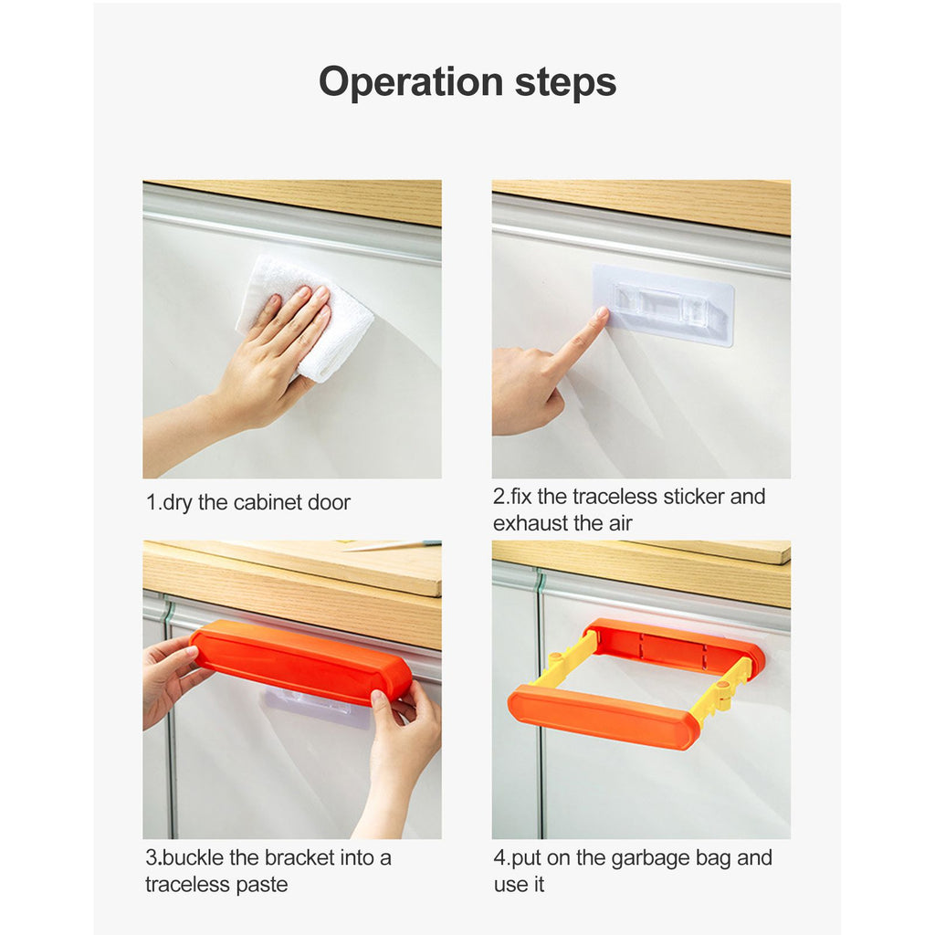Foldable Plastic Bag Stand for Trash Can Stand Wall Mounted Garbage Bag Stand