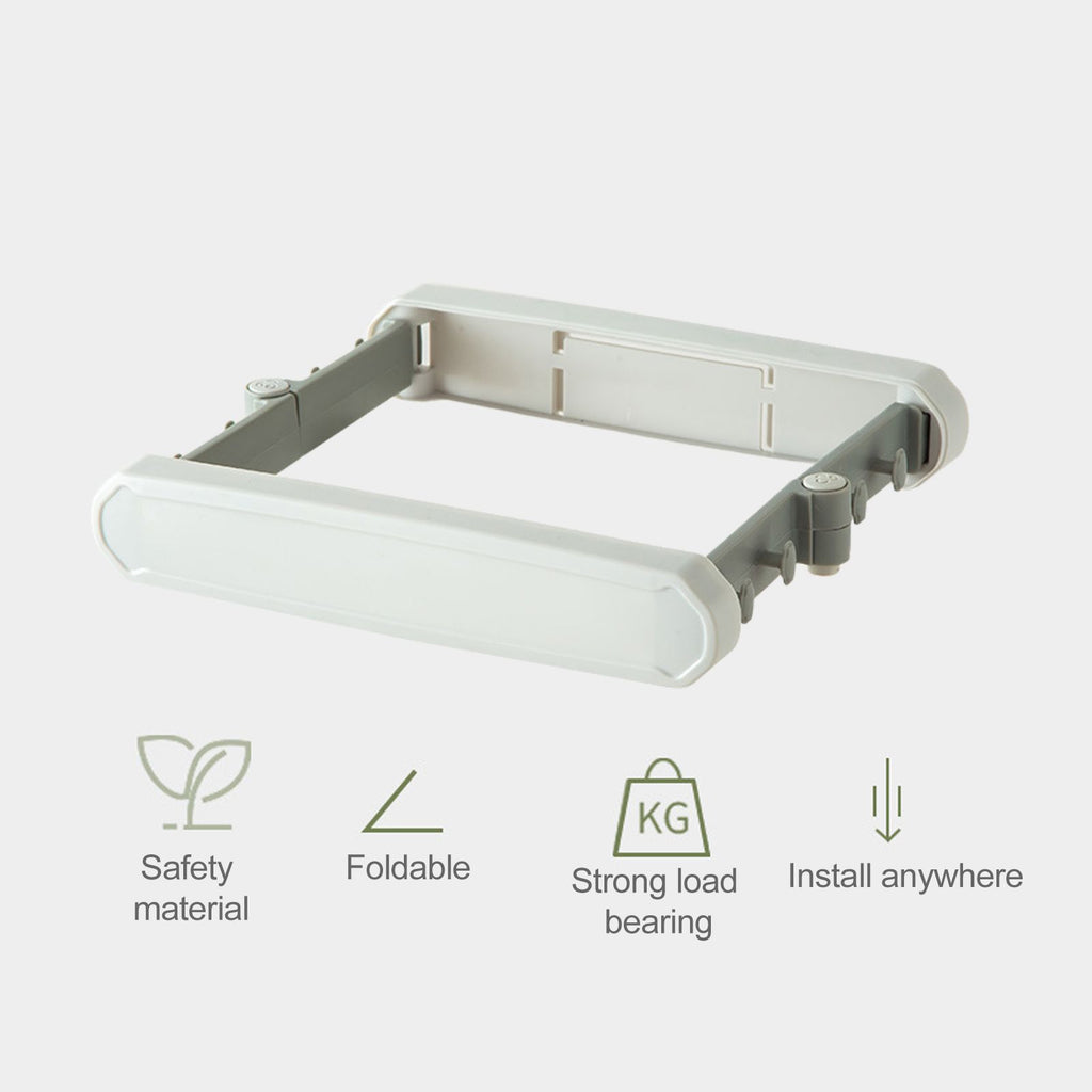 Foldable Plastic Bag Stand for Trash Can Stand Wall Mounted Garbage Bag Stand