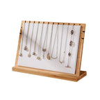 Bamboo Wood Pendant Display Board Jewelry Display Board Necklace Rack Removable Jewelry Display Props