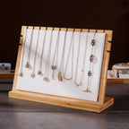 Bamboo Wood Pendant Display Board Jewelry Display Board Necklace Rack Removable Jewelry Display Props