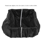 Bike Basket Cover Black Snow Defence Waterproof Dustproof Lightweight Reflect Light Bike Basket Liner