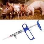 2ml Livestock Syringe Injector Continuous Adjustable Animal Injector for Cattle Sheep Pig Goat