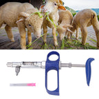 2ml Livestock Syringe Injector Continuous Adjustable Animal Injector for Cattle Sheep Pig Goat