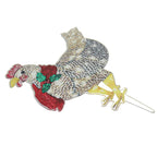 Christmas Chicken Shape Decorative LED Lights Light Up Christmas Decor with Scarf for Indoor Outdoor Room Yard