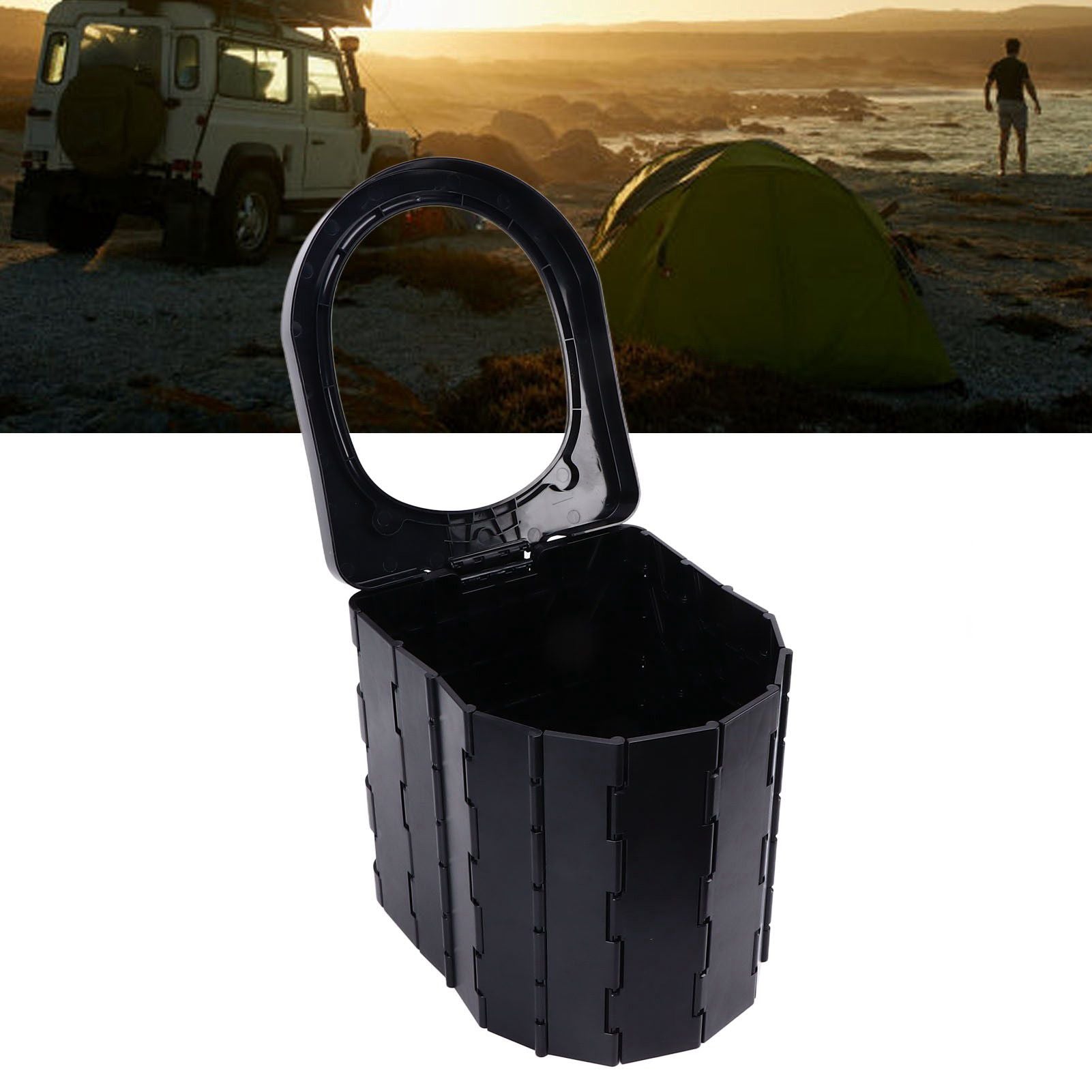 Car Folding Toilet 300 Catties Bearing Capacity Foldable Portable Comfortable Height Porta Potty for Camping TravellingOval