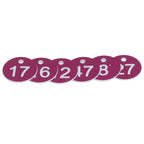 50Pcs Numbered Label Round Simple Beautiful Beehive Tag Breeding Supplies for Beekeeping Animal HusbandryNumbers 1 to 50 Purple