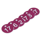 50Pcs Numbered Label Round Simple Beautiful Beehive Tag Breeding Supplies for Beekeeping Animal HusbandryNumbers 1 to 50 Purple