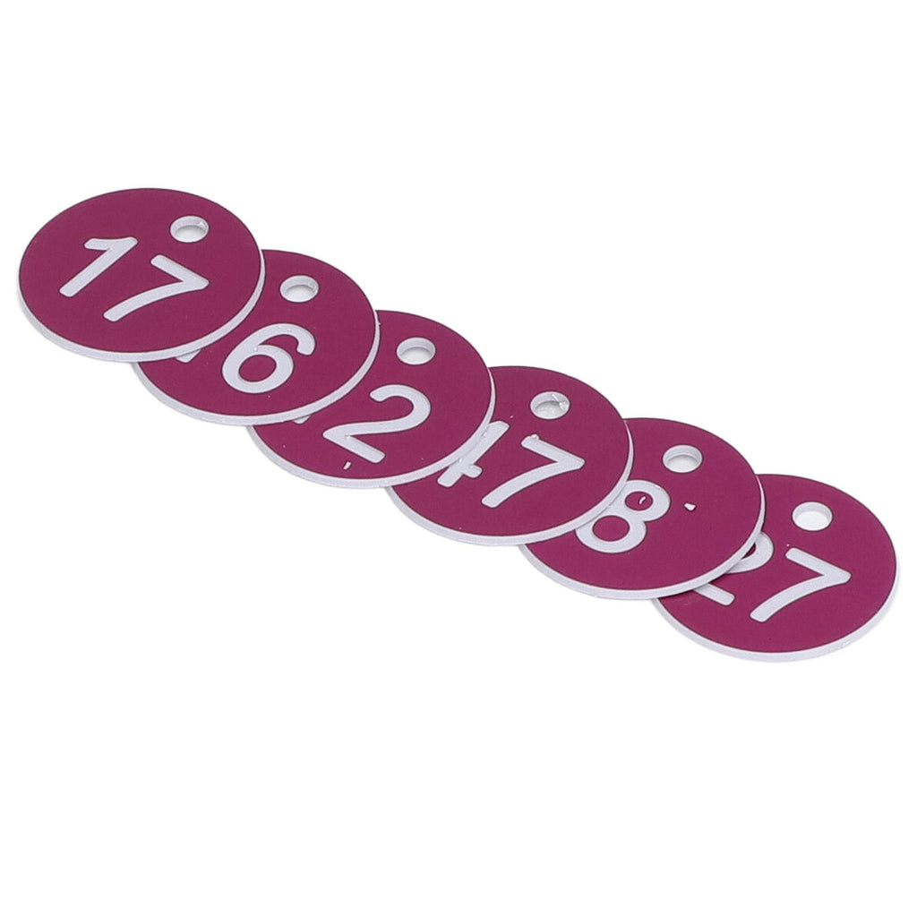 50Pcs Numbered Label Round Simple Beautiful Beehive Tag Breeding Supplies for Beekeeping Animal HusbandryNumbers 1 to 50 Purple