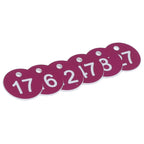 50Pcs Numbered Label Round Simple Beautiful Beehive Tag Breeding Supplies for Beekeeping Animal HusbandryNumbers 1 to 50 Purple