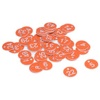 50Pcs Numbered Label Round Simple Beautiful Beehive Tag Breeding Supplies for Beekeeping Animal HusbandryNumbers 1 to 50 Orange