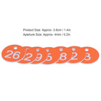 50Pcs Numbered Label Round Simple Beautiful Beehive Tag Breeding Supplies for Beekeeping Animal HusbandryNumbers 1 to 50 Orange