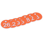 50Pcs Numbered Label Round Simple Beautiful Beehive Tag Breeding Supplies for Beekeeping Animal HusbandryNumbers 1 to 50 Orange