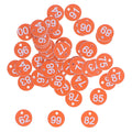 50Pcs Numbered Label Round Simple Beautiful Beehive Tag Breeding Supplies for Beekeeping Animal HusbandryNumbers 51 to 100 Orange