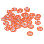 50Pcs Numbered Label Round Simple Beautiful Beehive Tag Breeding Supplies for Beekeeping Animal HusbandryNumbers 51 to 100 Orange