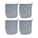 4PCS Car Rearview Mirror Protective Cover 190T Polyester Taffeta Faucet Frost Guard CoverGrey