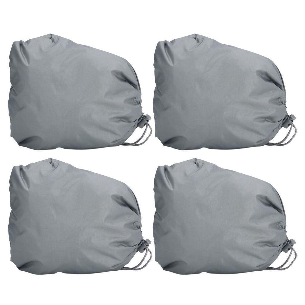 4PCS Car Rearview Mirror Protective Cover 190T Polyester Taffeta Faucet Frost Guard CoverGrey