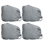 4PCS Car Rearview Mirror Protective Cover 190T Polyester Taffeta Faucet Frost Guard CoverGrey