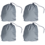 4PCS Car Rearview Mirror Protective Cover 190T Polyester Taffeta Faucet Frost Guard CoverGrey