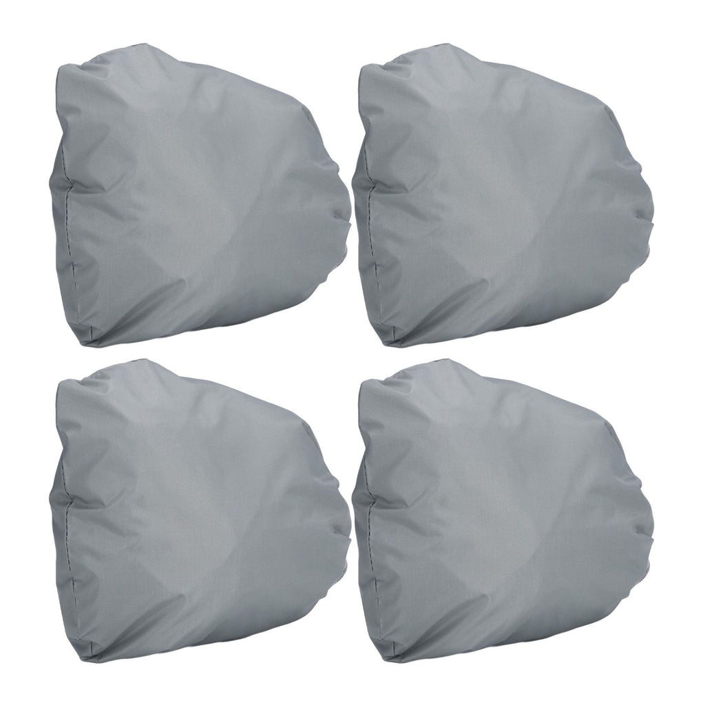 4PCS Car Rearview Mirror Protective Cover 190T Polyester Taffeta Faucet Frost Guard CoverGrey