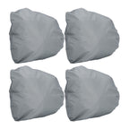 4PCS Car Rearview Mirror Protective Cover 190T Polyester Taffeta Faucet Frost Guard CoverGrey