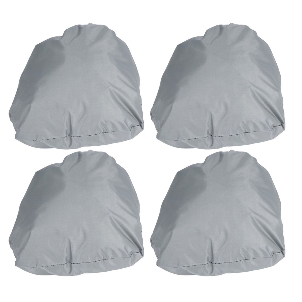 4PCS Car Rearview Mirror Protective Cover 190T Polyester Taffeta Faucet Frost Guard CoverGrey