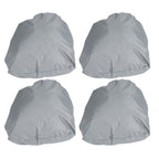 4PCS Car Rearview Mirror Protective Cover 190T Polyester Taffeta Faucet Frost Guard CoverGrey