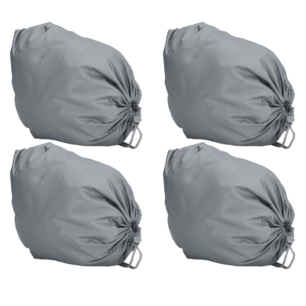4PCS Car Rearview Mirror Protective Cover 190T Polyester Taffeta Faucet Frost Guard CoverGrey