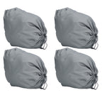 4PCS Car Rearview Mirror Protective Cover 190T Polyester Taffeta Faucet Frost Guard CoverGrey