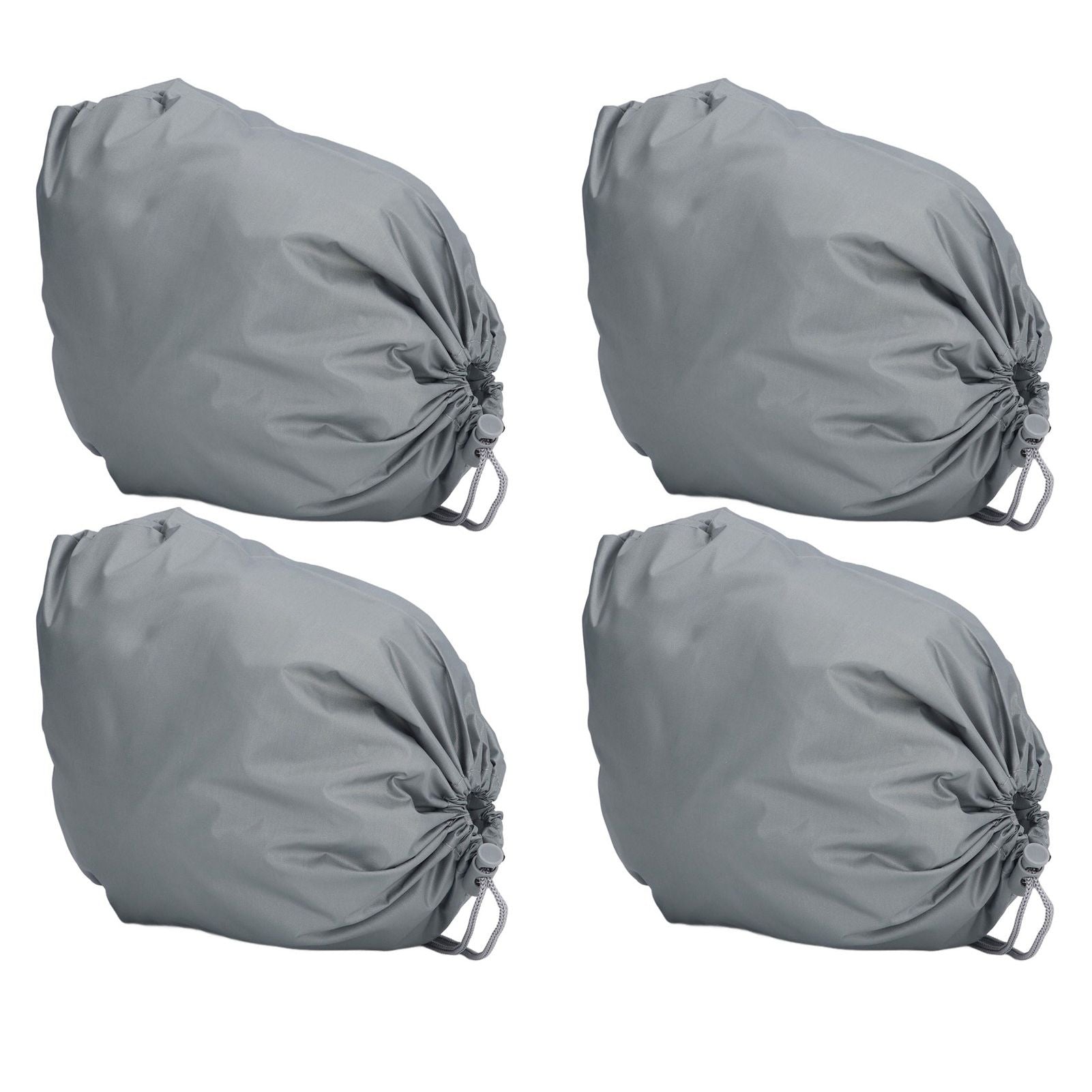 4PCS Car Rearview Mirror Protective Cover 190T Polyester Taffeta Faucet Frost Guard CoverGrey