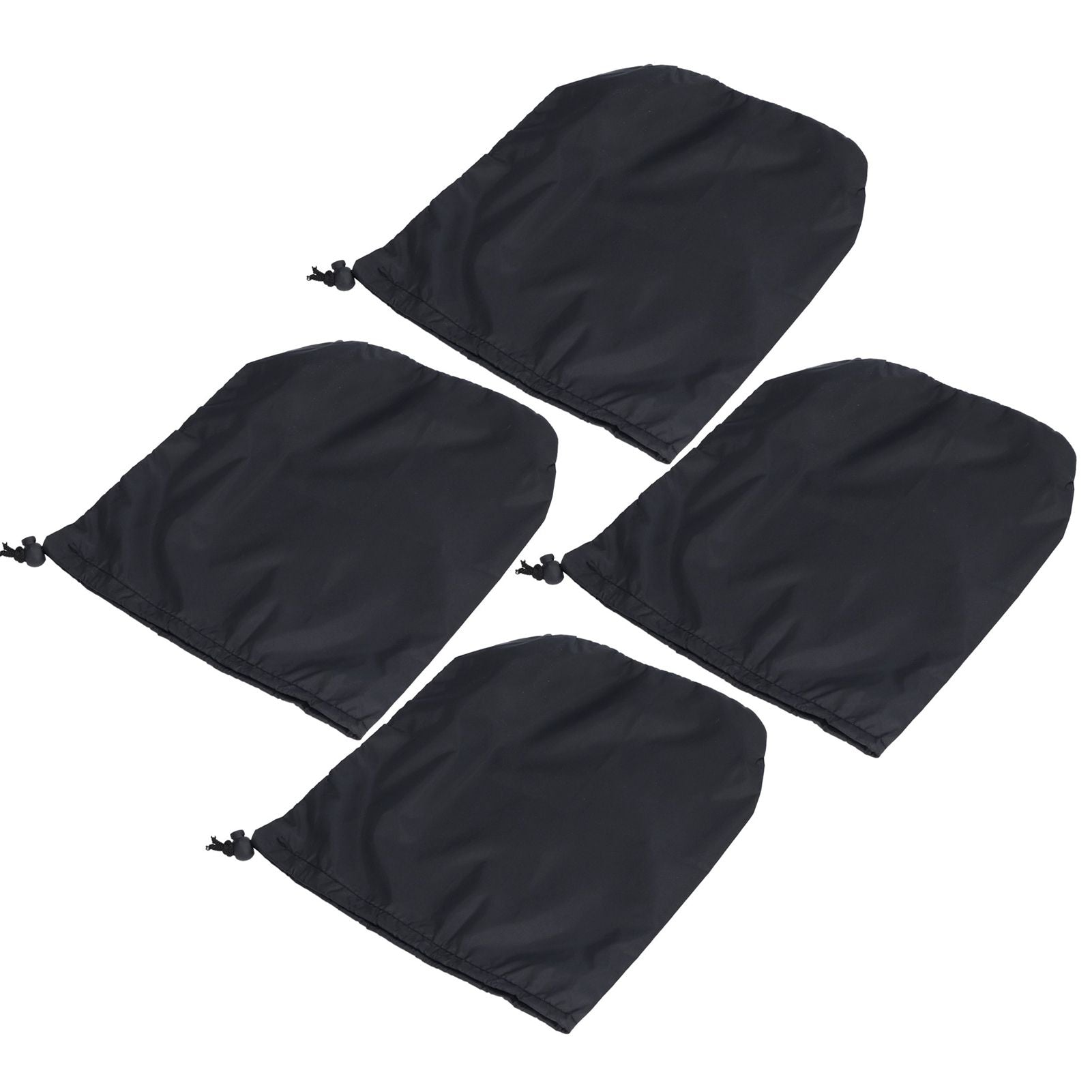 4PCS Car Rearview Mirror Protective Cover 190T Polyester Taffeta Faucet Frost Guard CoverBlack