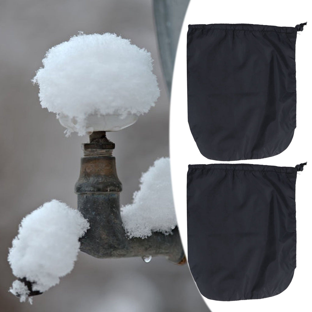 4PCS Car Rearview Mirror Protective Cover 190T Polyester Taffeta Faucet Frost Guard CoverBlack