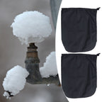 4PCS Car Rearview Mirror Protective Cover 190T Polyester Taffeta Faucet Frost Guard CoverBlack