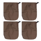 4PCS Car Rearview Mirror Protective Cover 190T Polyester Taffeta Faucet Frost Guard CoverBrown