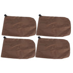 4PCS Car Rearview Mirror Protective Cover 190T Polyester Taffeta Faucet Frost Guard CoverBrown