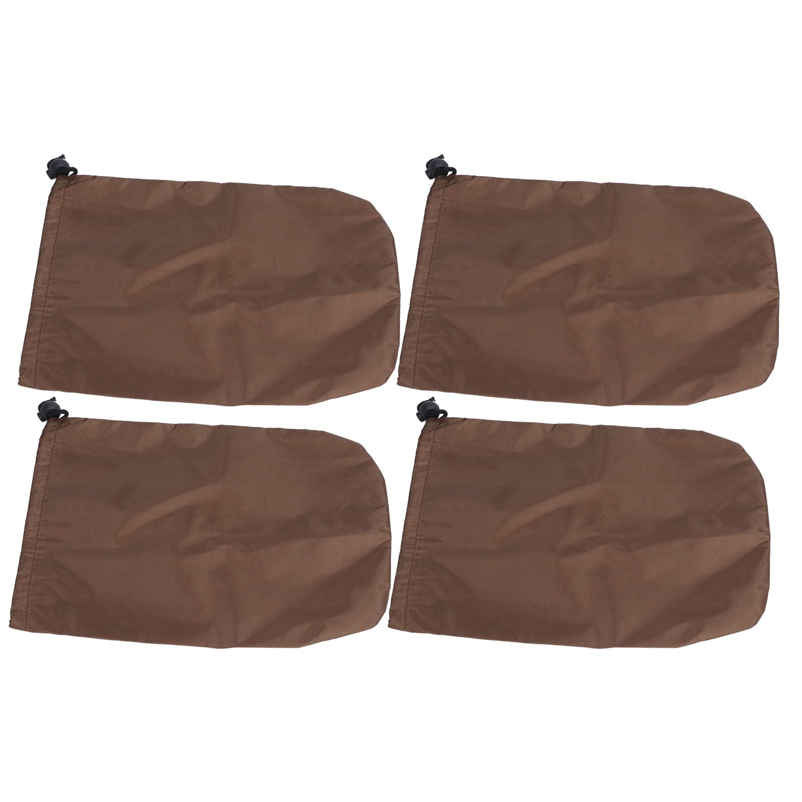 4PCS Car Rearview Mirror Protective Cover 190T Polyester Taffeta Faucet Frost Guard CoverBrown
