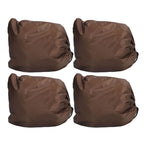 4PCS Car Rearview Mirror Protective Cover 190T Polyester Taffeta Faucet Frost Guard CoverBrown