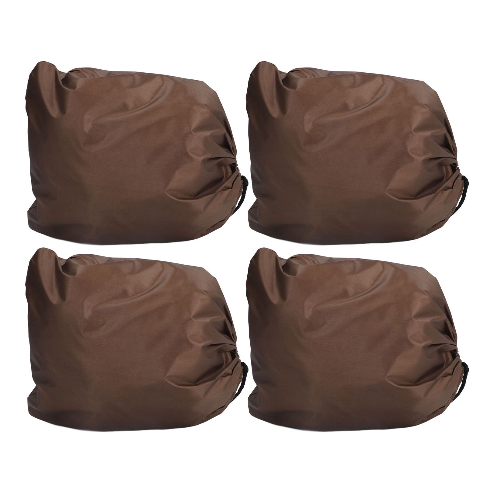 4PCS Car Rearview Mirror Protective Cover 190T Polyester Taffeta Faucet Frost Guard CoverBrown