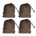 4PCS Car Rearview Mirror Protective Cover 190T Polyester Taffeta Faucet Frost Guard CoverBrown