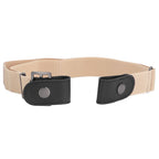 Buckle Free Stretch Belt Adjustable Japanese Lazy Invisible Traceless Belts for WomenKhaki