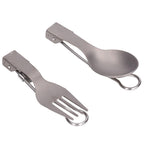 Camping Cutlery Set Camping Foldable Spoon Fork Portable Travel Tableware for Outdoor Picnic