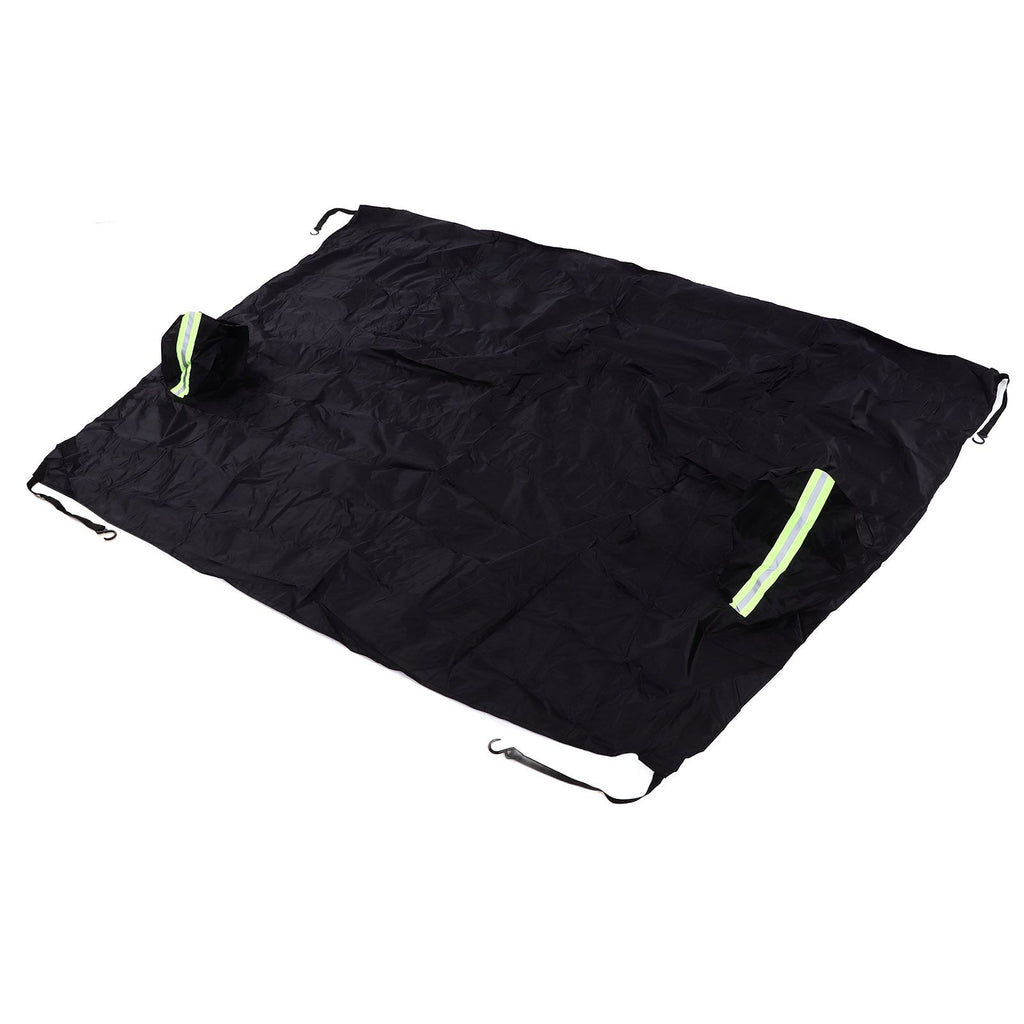 Windshield Cover Waterproof Snowproof Large Coverage Area Universal Windshield Protector with Reflective StripsBlack