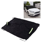 Windshield Cover Waterproof Snowproof Large Coverage Area Universal Windshield Protector with Reflective StripsBlack
